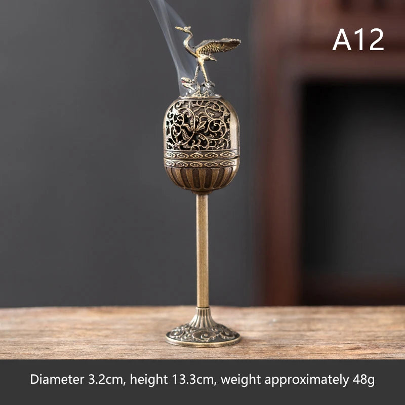 Yoga Meditation Bedroom Ambiance Home Decor Brass Incense Burner Qme A12