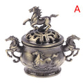 Vintage Alloy Incense Burner Horse Lucky Hollow Lotus Incense Censer Seashell Incense Holder Mini 2026 Year Of The Horse Stove Qme A