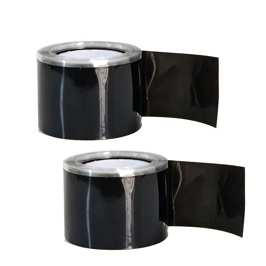 Seal Self Fusing Silicone Tape Weatherproof Sealing Tape for Emergency Pipeline Repair Bandage/Tool Fixing Leaks Flex Qme Black 2Pcs 1m 0.5mm|25mm