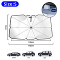 2024 Upgraded Car Windshield Sun Shade Umbrella Foldable Car Sunshade Front Window Cover for UV Ray Block & Sun Heat Protection Qme Pull Ring S
