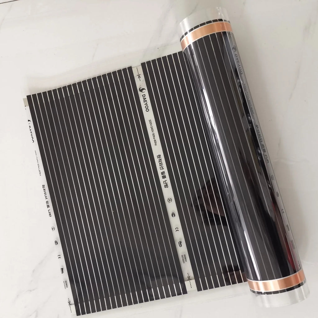 220V 50cm Width Electric Heating Film Infrared Underfloor Foil Warming Mat Living Room Heating Systems Parts Heating Foil Mat Qme