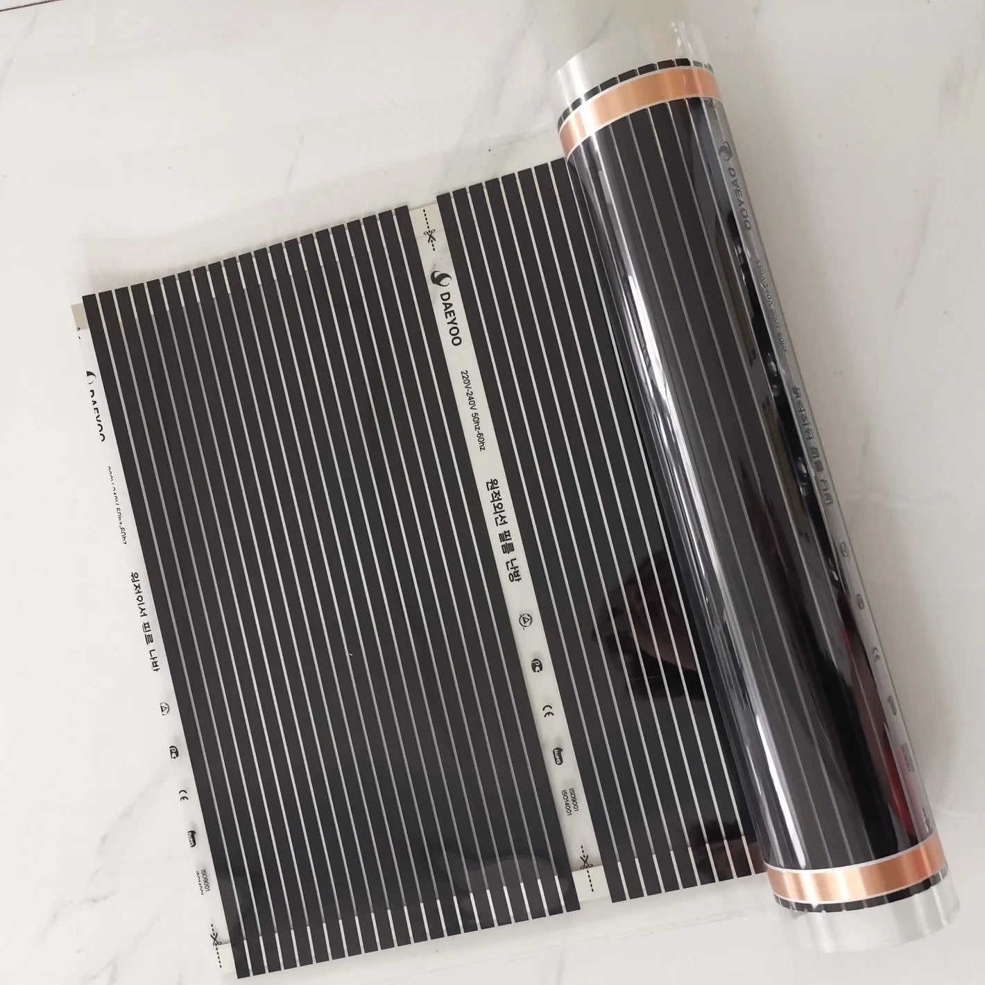 220V 50cm Width Electric Heating Film Infrared Underfloor Foil Warming Mat Living Room Heating Systems Parts Heating Foil Mat Qme