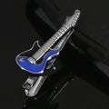 Creative Instrument Guitar Tie Clip Punk Hip Hop Music Seriestie Pin Qme Blue