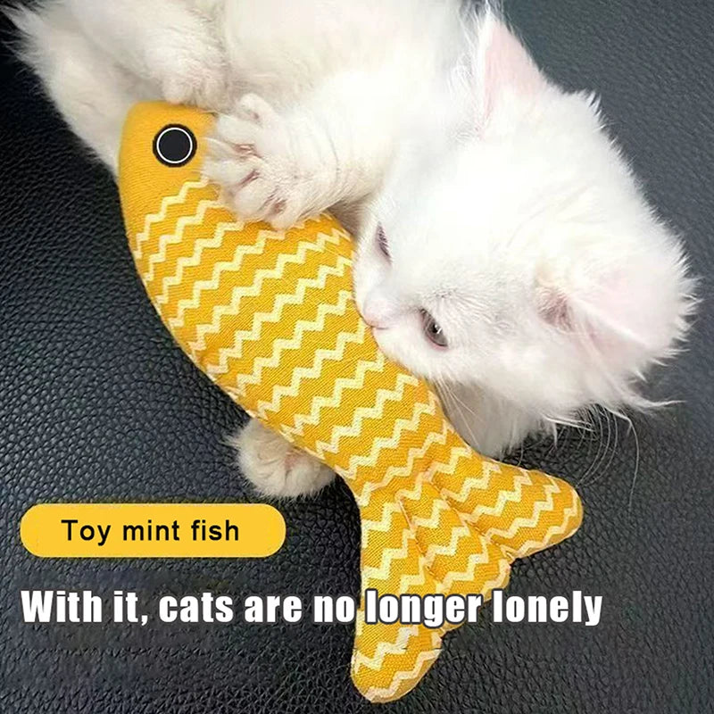 2 Kitten Teeth Grinding Pillow Chewing Toy Claws Thumb Bite Pet Fish Qme