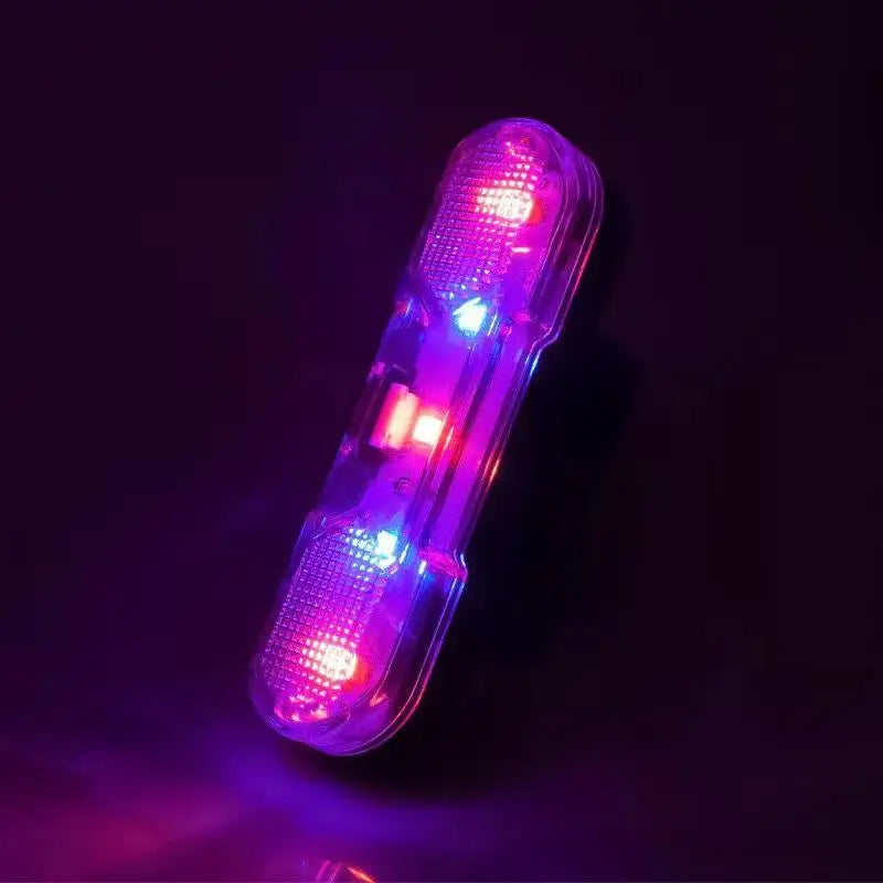 Waterproof LED Bike Light USB Rechargeable Bicycle Tail Safety Qme Red Blue