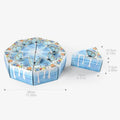 8/10Pcs Triangular Cake Shaped Paper Gift Box Cookie Candy Baby Shower Favors Treat Kids Birthday Party Dessert Packaging Boxes Qme Blue Butterfly
