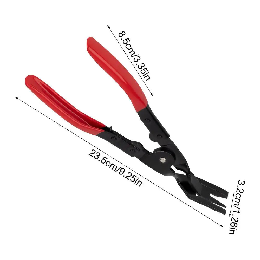 Car Trim Clip Removal Pliers Clip Pliers Fastener Removal Tool Ergonomic Tools Multifunctional Puller for Maintenance Truck Auto Qme red