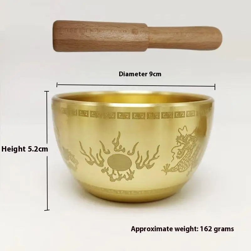 Brass Singing Bowl Sanskrit Yoga Meditation Sound Handmade Healing Qme A5