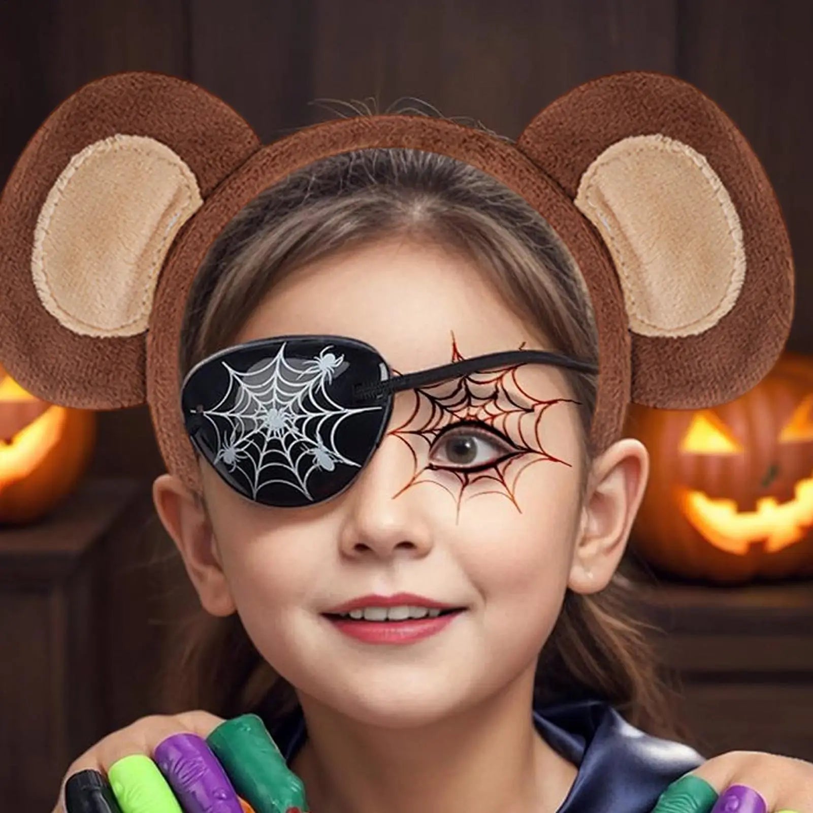 Monkey Ears and Tail Monkey Costume Accessory Kit Fashionable Halloween Animal Ears Cosplay Costume Comfortable Halloween Monkey Qme