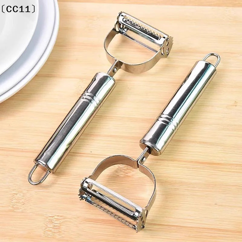 1 Vegetable Slicer 2in1 Stainless Steel Potato Cucumber Carrot Grater Qme