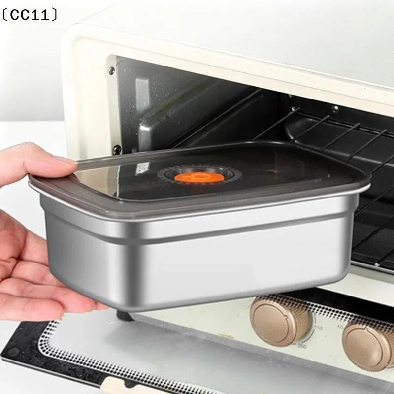 Stainless Steel Camping Lunch Box Sealed Leak-proof Bento Microwave Qme