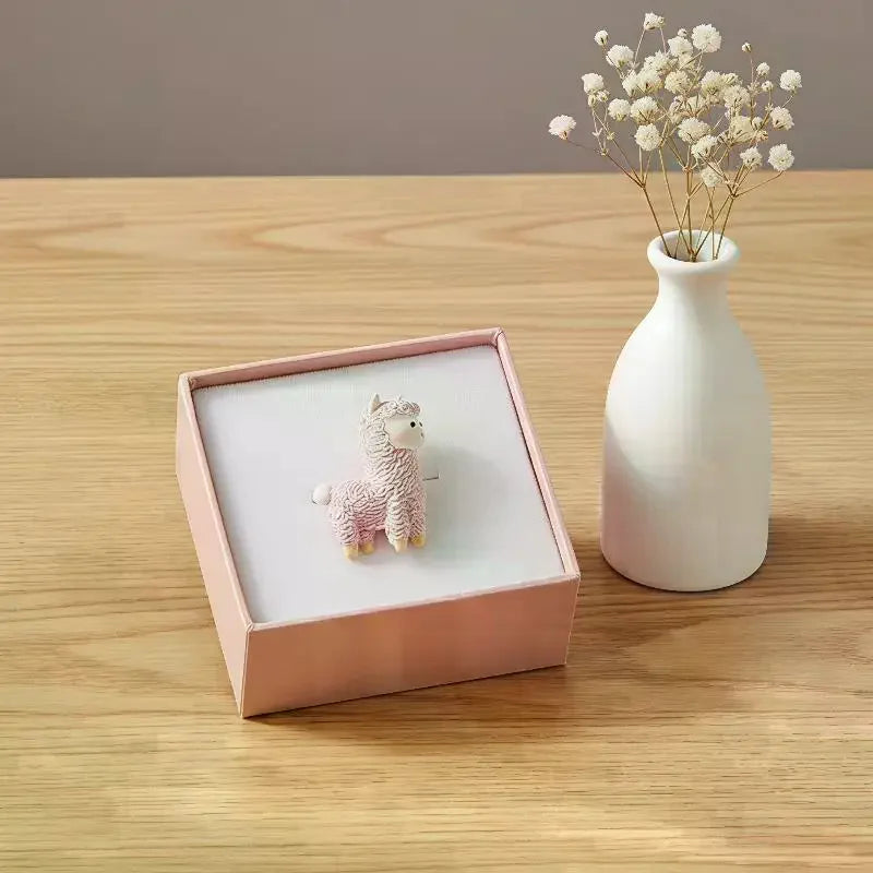 Cartoon Alpaca Shaped Brooches Women Men Zodiac Sheep Animal Weddings Party Brooch Pins Gifts Qme