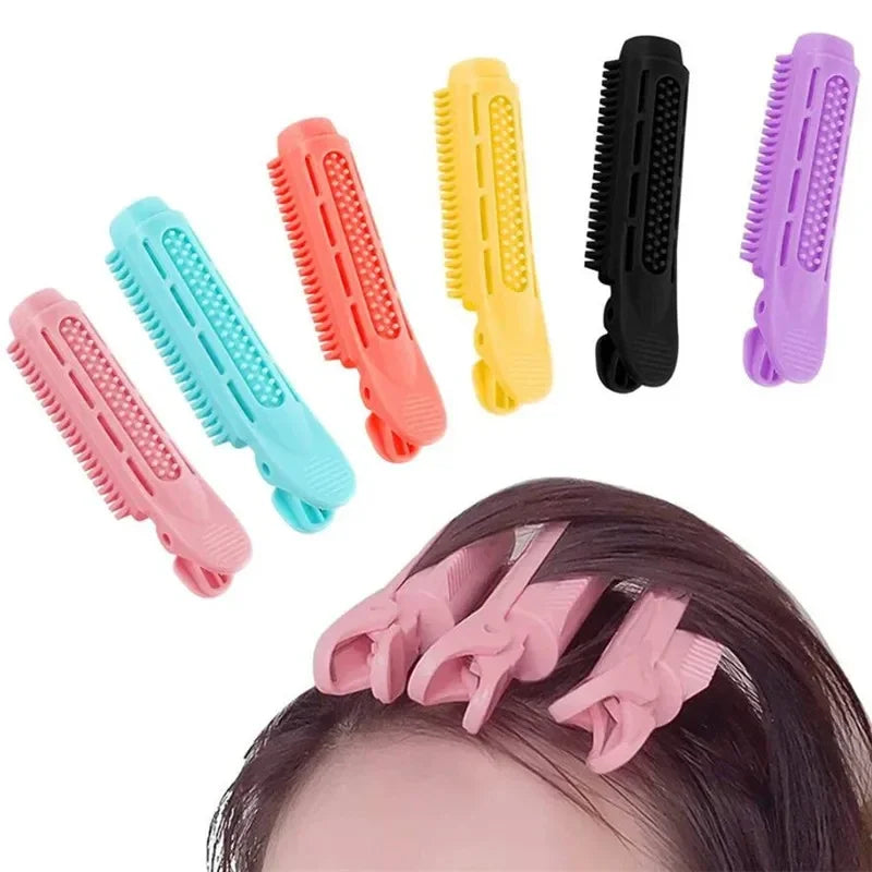 5 Pcs Magic Hair Care Rollers Hair Roots Candy Color Natural Fluffy Clip Sleeping No Heat Plastic Hair Curler Styling Tools Qme