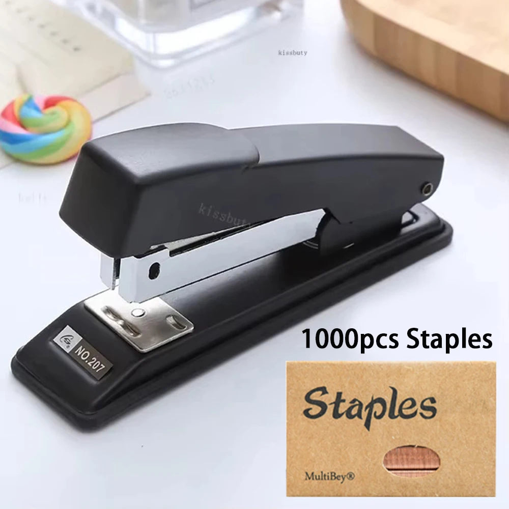 Durable Stapler With 1000 Nails Capable Of Binding 20~25 Sheets Of Paper Professional Office And Study Stationery Supplies Qme black