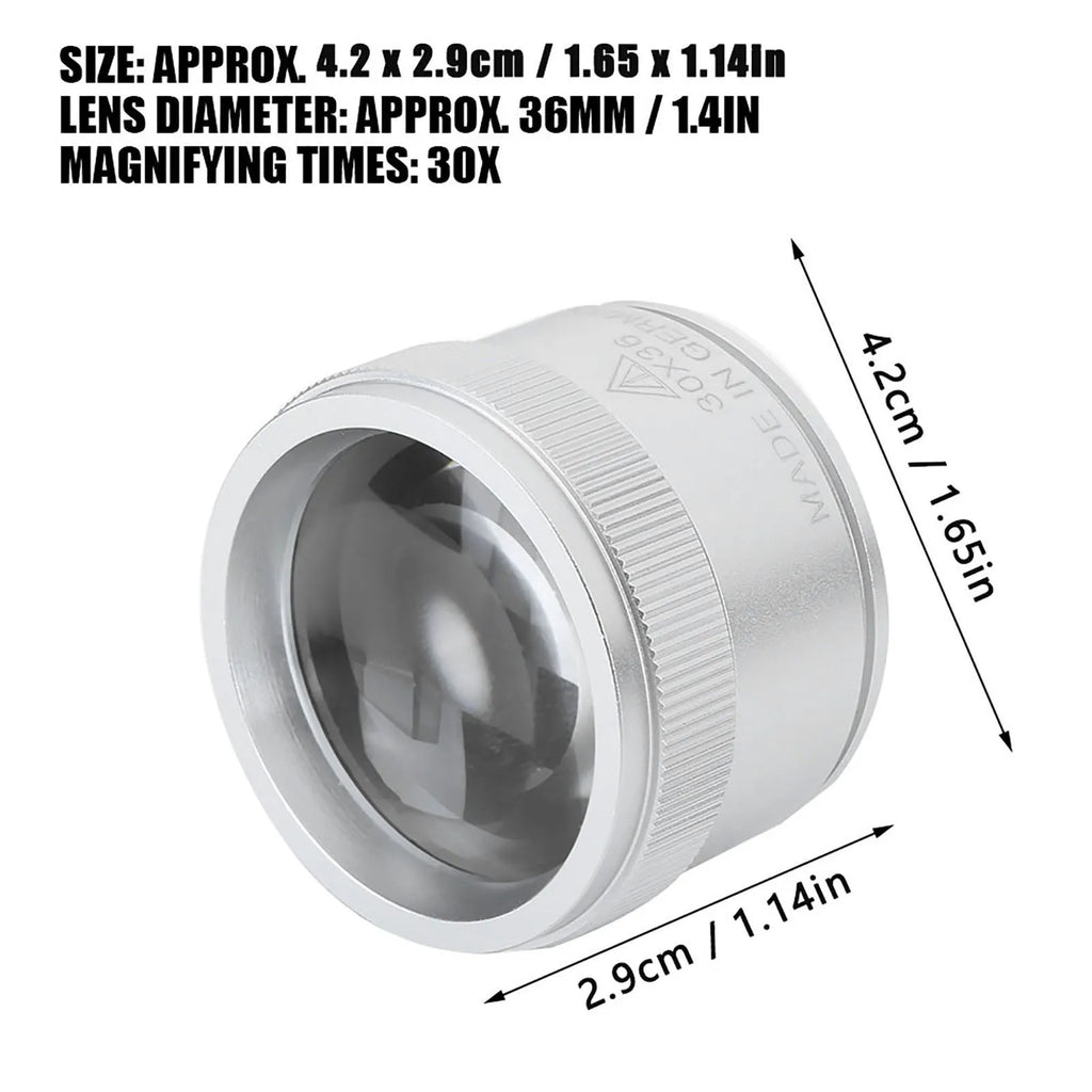 30X Magnifying Glass Handheld Portable Magnifier for Jewelry Identification Jewelry Magnifier Portable Magnifying Glass Qme