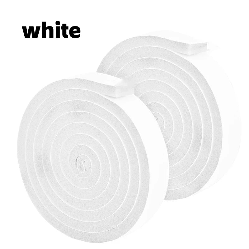 4M Foam Self-adhesive Door Window Sealing Strip Wearable Sliding Dustproof Sponge Strip Soundproof Home Insulation sealing tape Qme White 4m 3cm