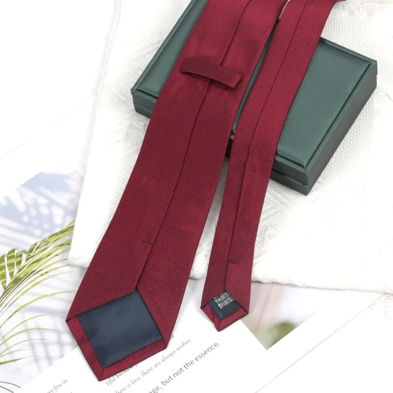 Men Tie Vintage Burgundy 100 Silk Ties Luxury Business Wedding Mens Qme
