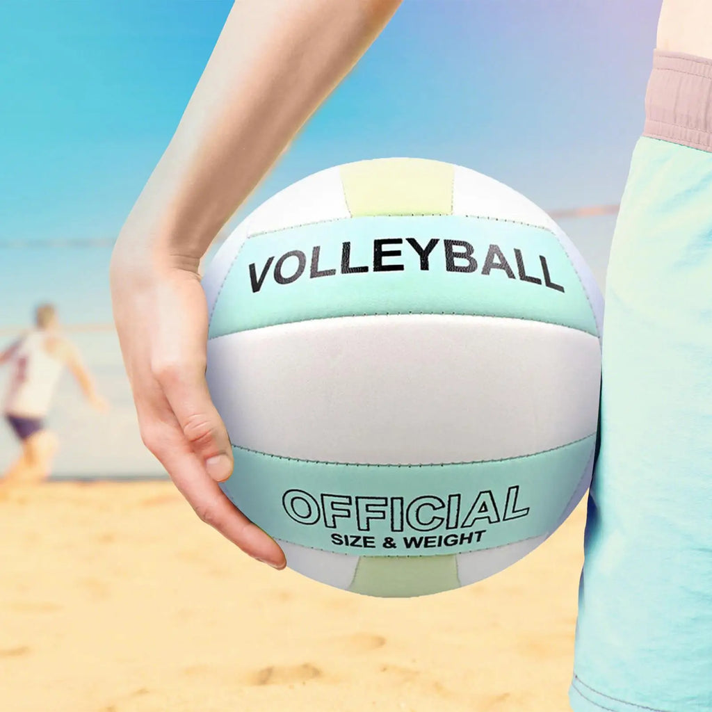Professional Volley Ball Thickened Surface Soft Leather Volleyball Waterproof Game Play Volleyballs for Womens Mens Qme