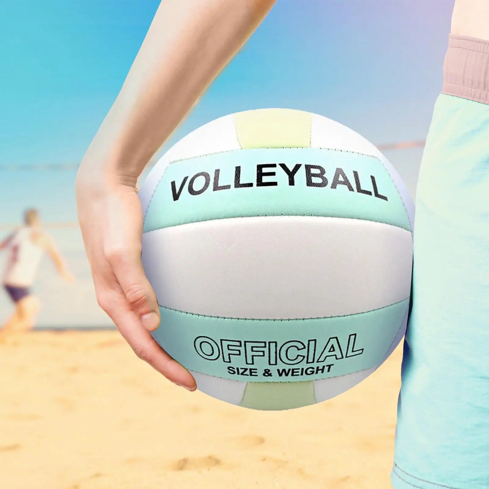 Professional Volley Ball Thickened Surface Soft Leather Volleyball Waterproof Game Play Volleyballs for Womens Mens Qme
