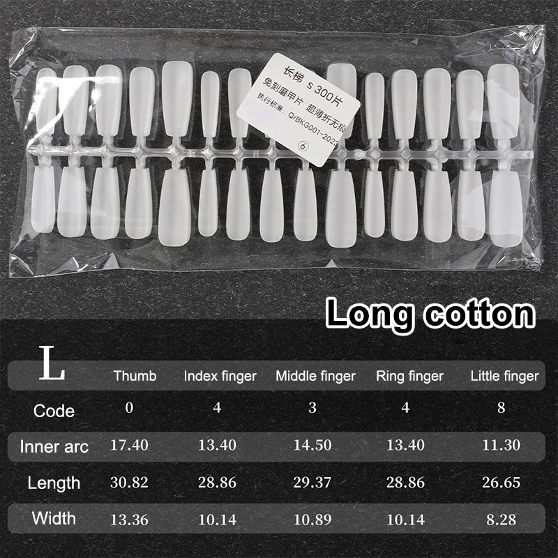 Bag Fake Nail Tips Matte Coverage Transparent False Nails Gel