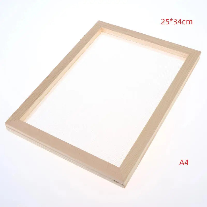 Paper Making Frame Screen DIY Wood Papermaking Mould Crafts Handcraft Qme A4