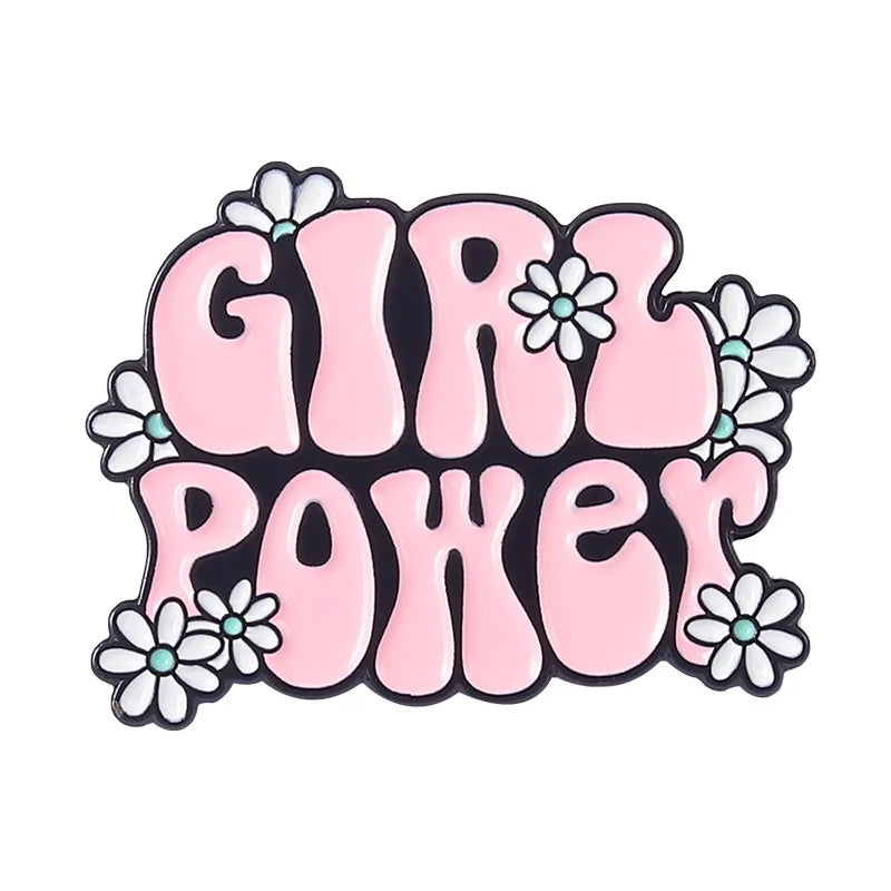 Feminism Enamel Pins Custom Girl Power Love Brooches Lapel Clothes Badges Women Hat Jewelry Gift for Female Friends Wholesale Qme style 4