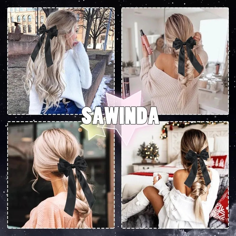 Elegant Bow Hair Clip Korean Tassel Hairpin Summer Fashion Qme