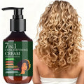7-in-1 Curl Defining Cream with Rosemary & Castor Oil - Hydrates & Eliminates Frizz for Defined, Bouncy Curls Qme Default Title