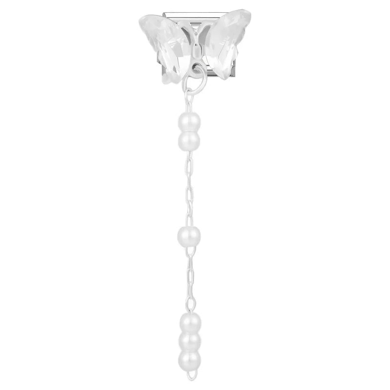 Wholesale Zircon Long Tassel Chain Pendant Series Italian Charm Links Fit 9mm Stainless Steel Bracelet Women DIY Making Jewelrys Qme Style 20