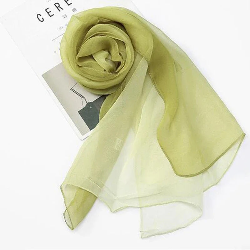160*50cm Gradient Fashion Chiffon Scarf Women's Long Wraps and Shawls Lady Spring Autumn Scarves Bandana Hijab Stoles Qme