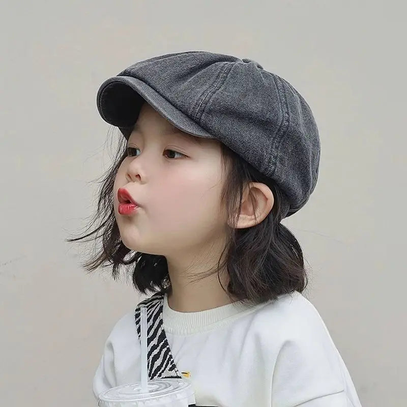 Kids Forward Cap Spring Autumn Baby Toddler Newsboy Hat Soft Cotton Qme