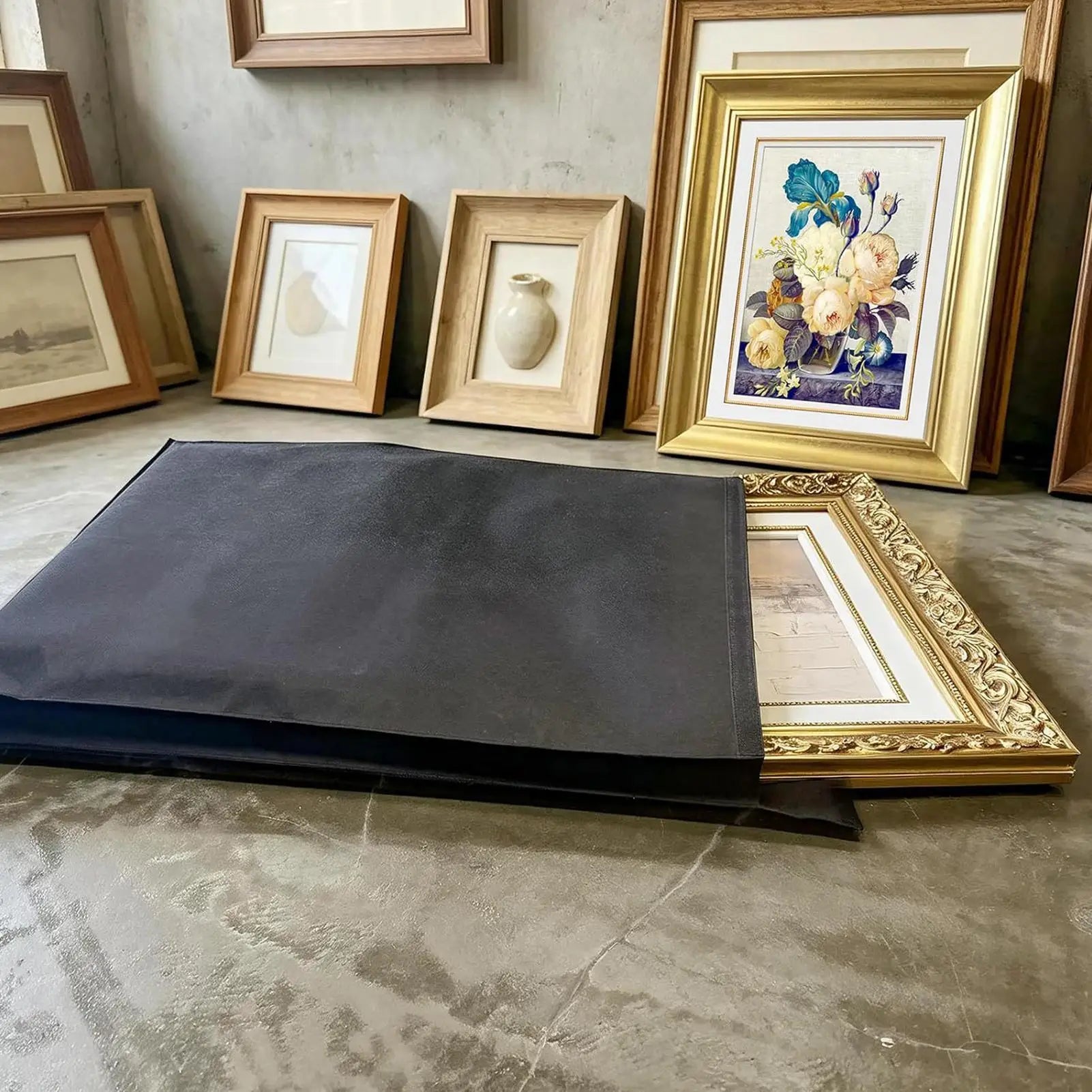 Picture Frame Moving Bags 2 Felt Reusable Mirror Wrap Canvas Painting Qme