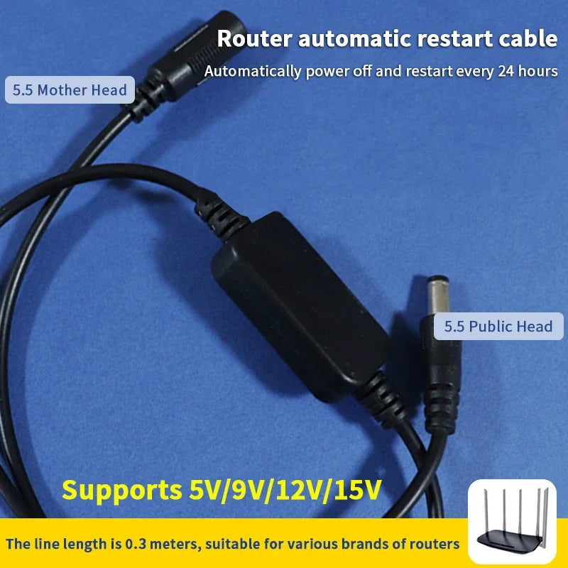 24H Automatic Power Off Reset DC 5V-15V Rout-er Rebooter Wifi Router Qme