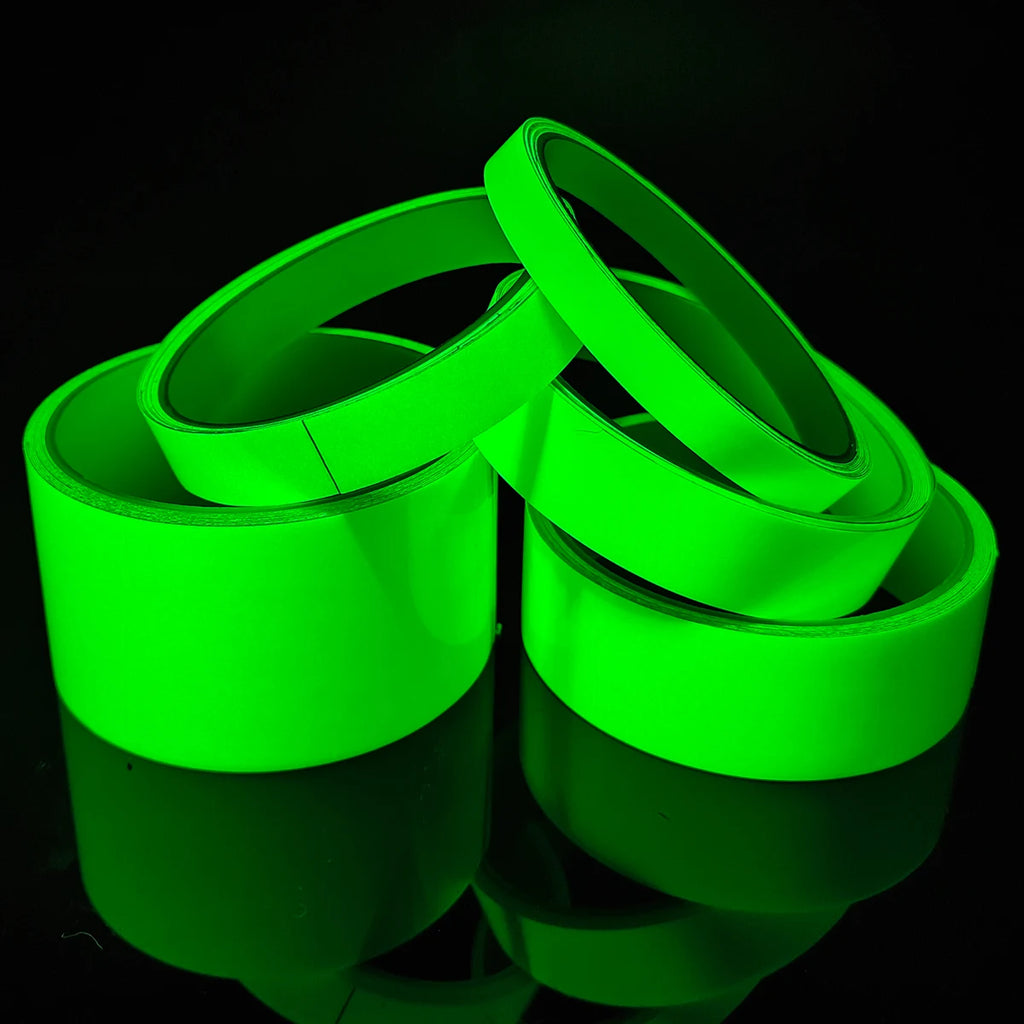 Luminous Tape For Night Use, Waterproof Luminous In The Dark Tape Stickers Bright Fluorescent Outdoor for Fishing Poles, Ropes Qme
