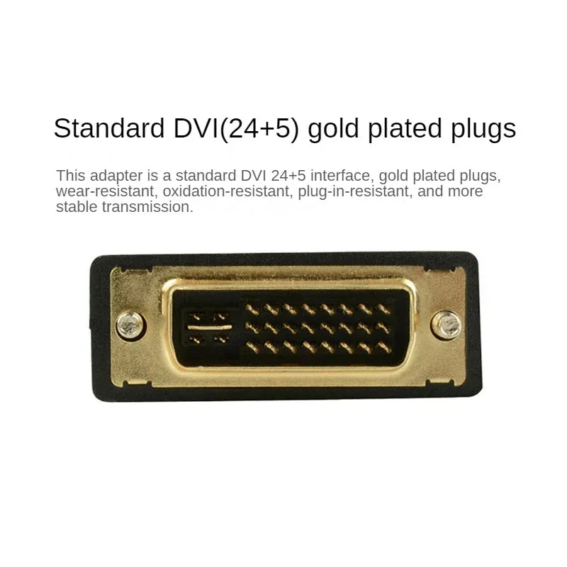 5pcs DVI 24+5 To Adapter Cables Plated Plug Male To Female HDMI-compatible To DVI Cable Converter 1080P for HDTV Projector Qme