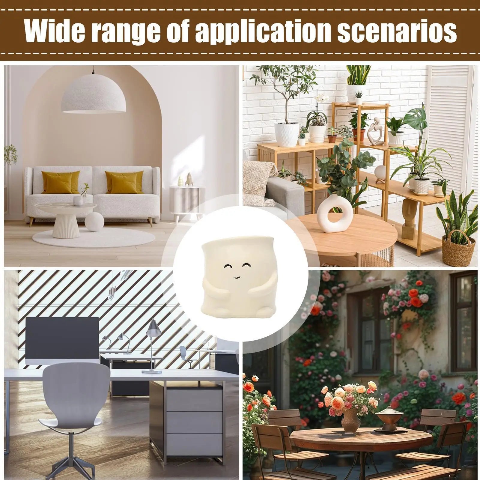 Cute Plant Pots Flower Container Drainage Hole Indoor Outdoor Patio Qme