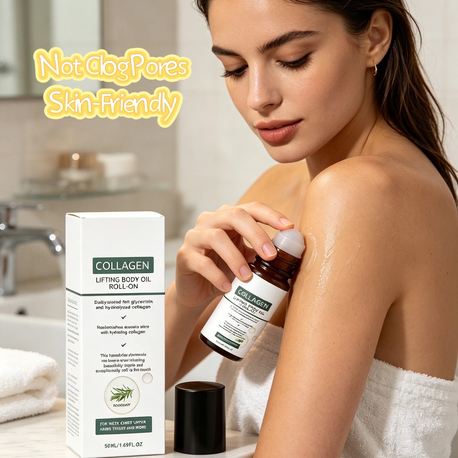 Body Roller Essential Oils Reduce Wrinkles Firming Skin Relax Muscles Quick Absorption Soothing Body Moisturing Massage Serum Qme
