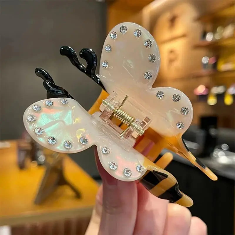Cartoon Hair Claw Women Cute Bee Ball Shape Shark Gripper Creative Qme