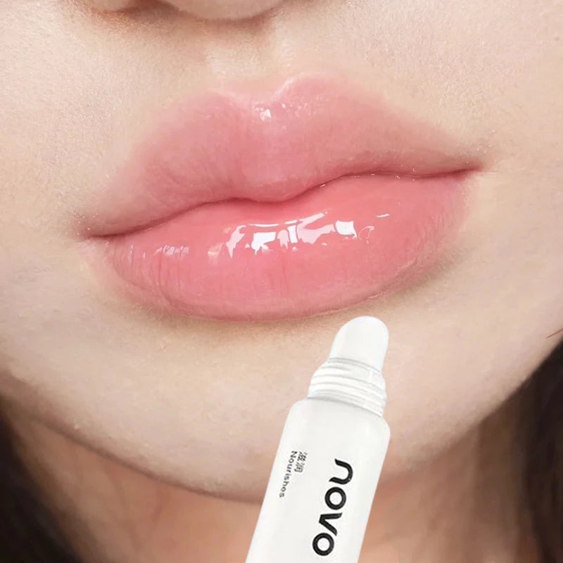Hydrating Lip Gel With Plant Squalane & Vitamin E, Ultra-Nourishing Lip Gloss, Non-Sticky, Long-Lasting Moisturizing ,Lip Care Qme