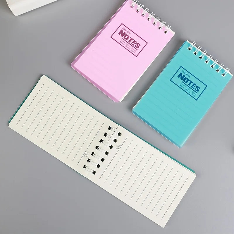 4pcs/8pcs/12pcs Mini Spiral Notebook Set, A7 Pocket Size Lined Notepads, Portable Memo Pads for Students & Office Qme