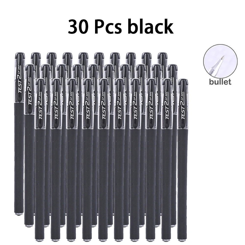 20-100Pcs Minimalist Gel Pen, 0.5mm Black/Blue/Red Ink Multi-purpose Gel Rollerball Pen For Office, School Student Qme 30 black
