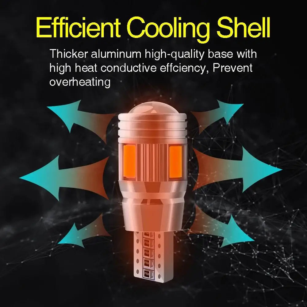 T10 LED Bulbs CAN-bus Light Bulb Headlight Mini Design Car Interior Qme