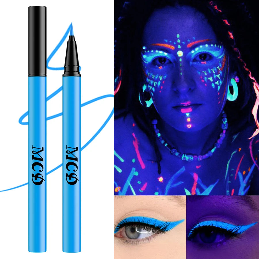 8 Colors Face Body Painting UV Light Neon Paint Art Makeup Blue Green Qme 04