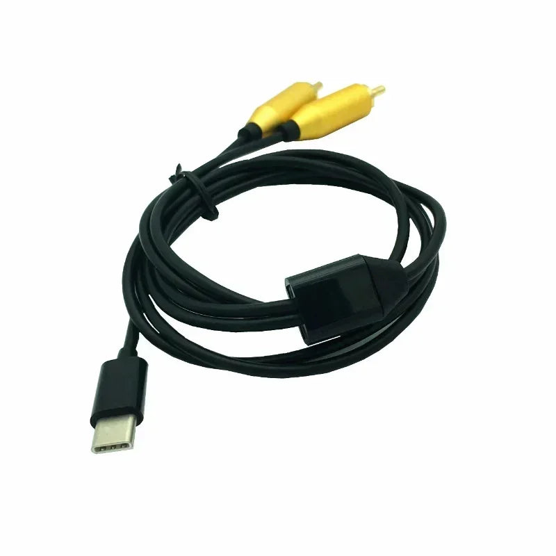 2PCS Type-C USB C to 2 Dual RCA Male Signal For Video AV Audio Adapter Cable Converter Function Mobile Phone Accessories Qme