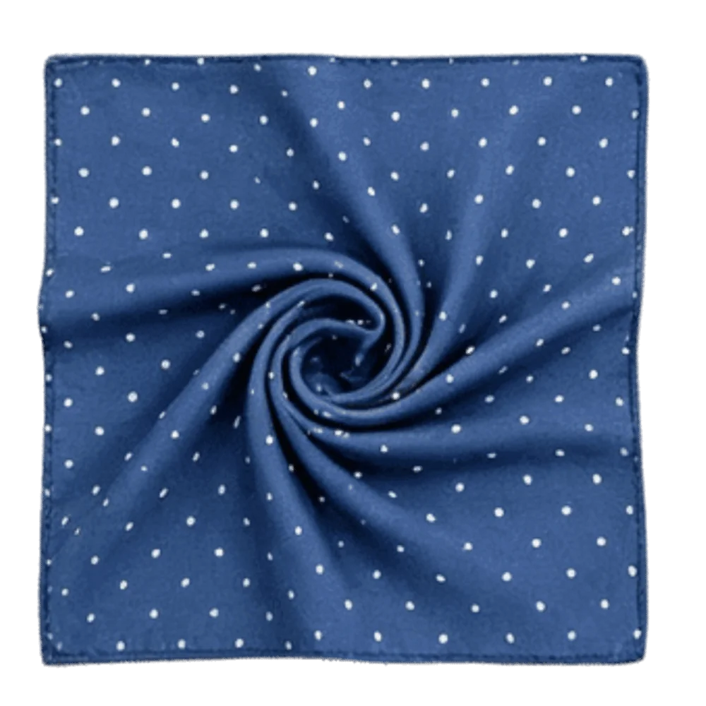 Multi Purpose Square Scarf Lightweight Polyester Thin Waist Butt Qme Blue