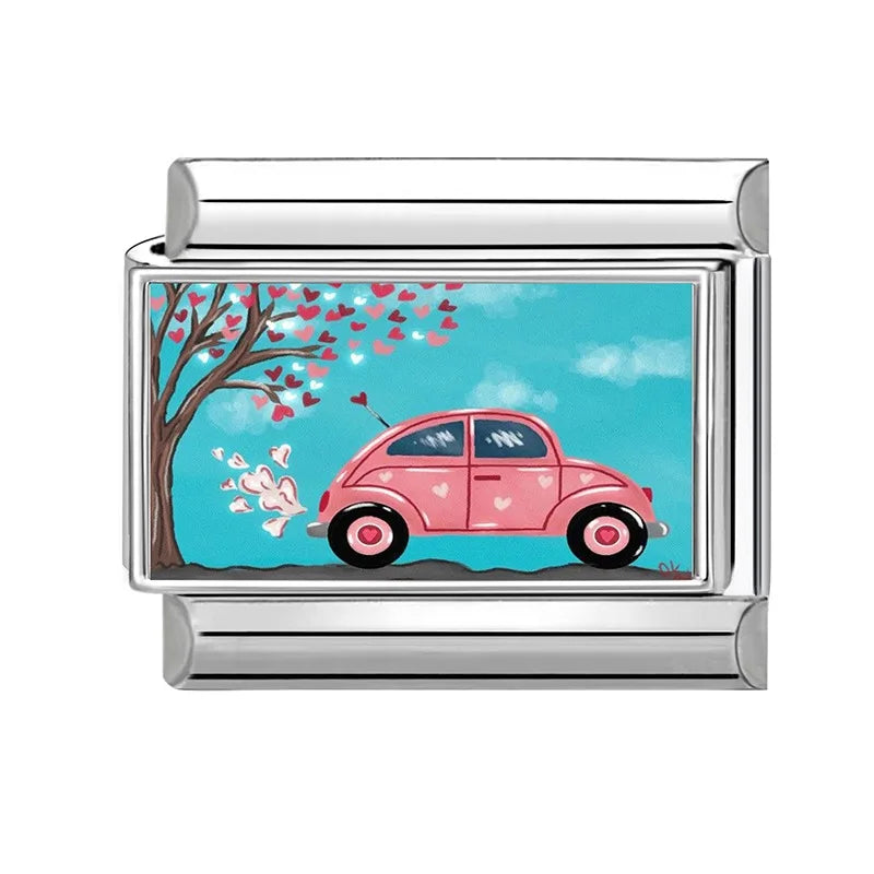 Vintage Car Fashion Classic Car Sport Car Colorful Italian Charms Fit 9mm Stainless Steel Women Bracelet DIY Jewelry Gift 2026 Qme Style 5