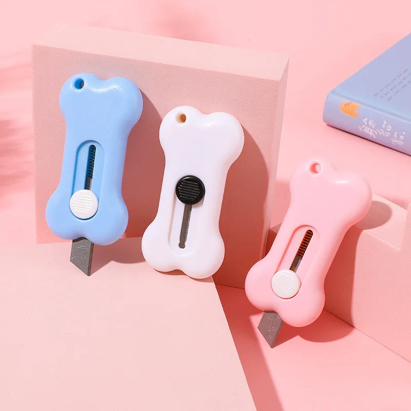 1-3pcs Cuter Mini Cartoon Bone Utility Knife Utility Letter Opener Art Paper Cutter Kawaii Stationery Knife Qme