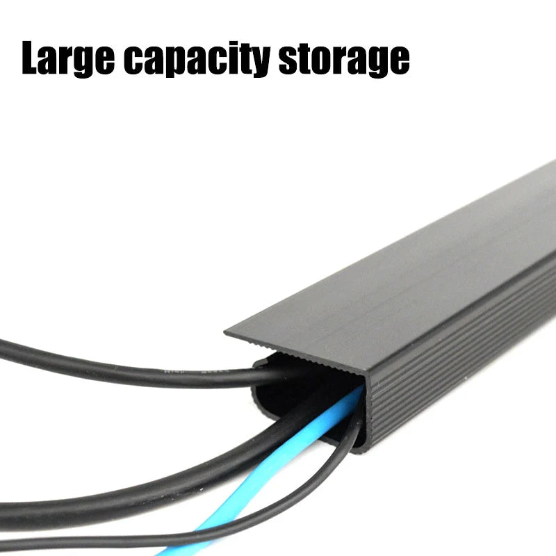 White Cable Protecter No Drilling Under Desk Management Tray Channel Qme
