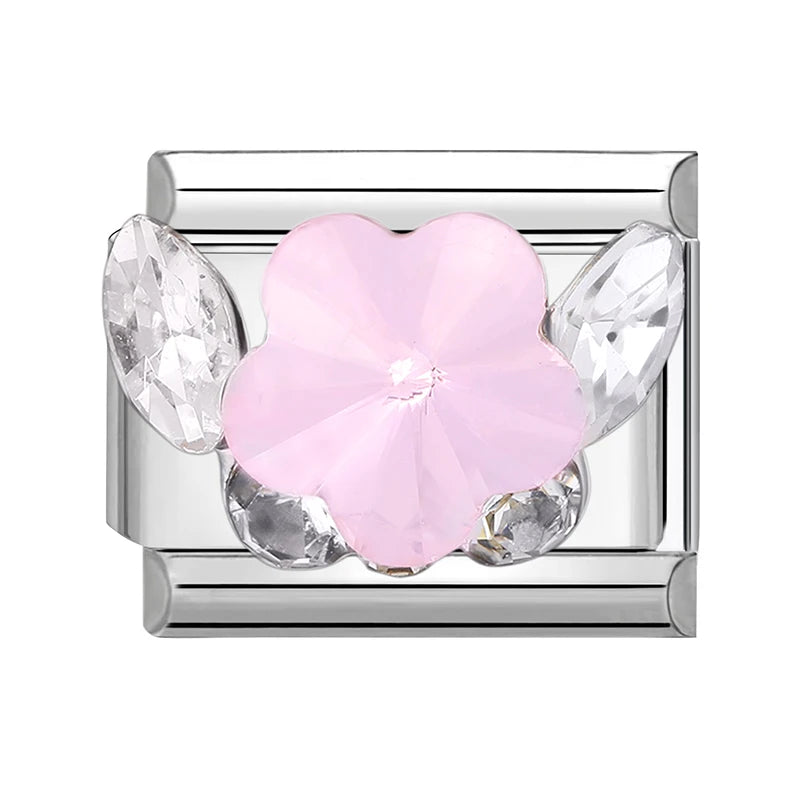 Bright Zircon Multielement Stars Shell ButterflyItalian Charm Links Fit 9mm Stainless Steel Bracelet Women Jewelry DIY Making Qme Style 11