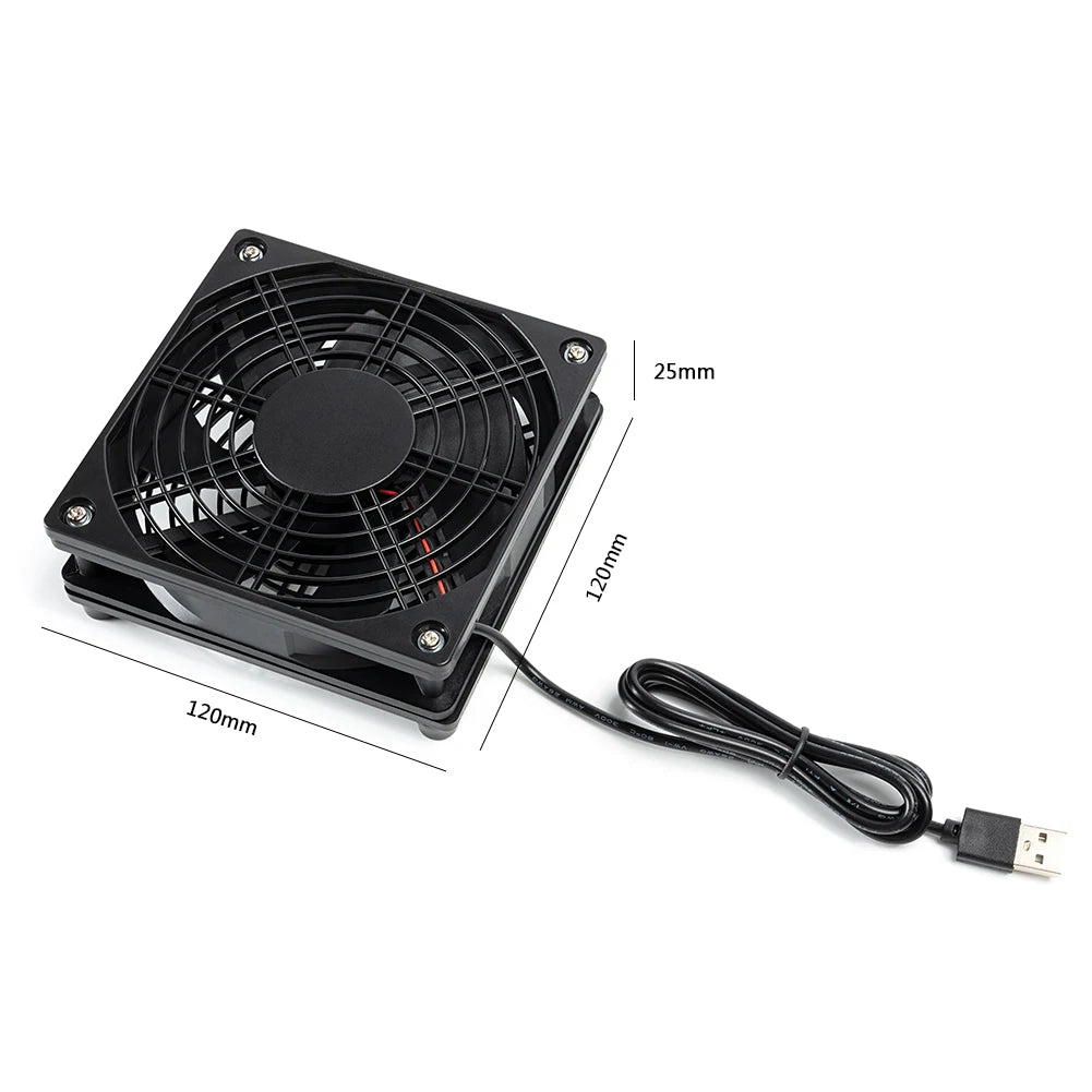Mute Radiator Cooler Computer Case Chassis Cooling Router Set-top Box 5V USB Fan for Office Caring Computer Supplies Qme